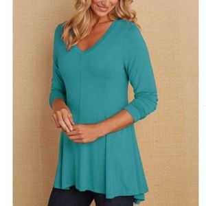 Soft Surroundings Medium Perfect A-Line High Low Tunic Top